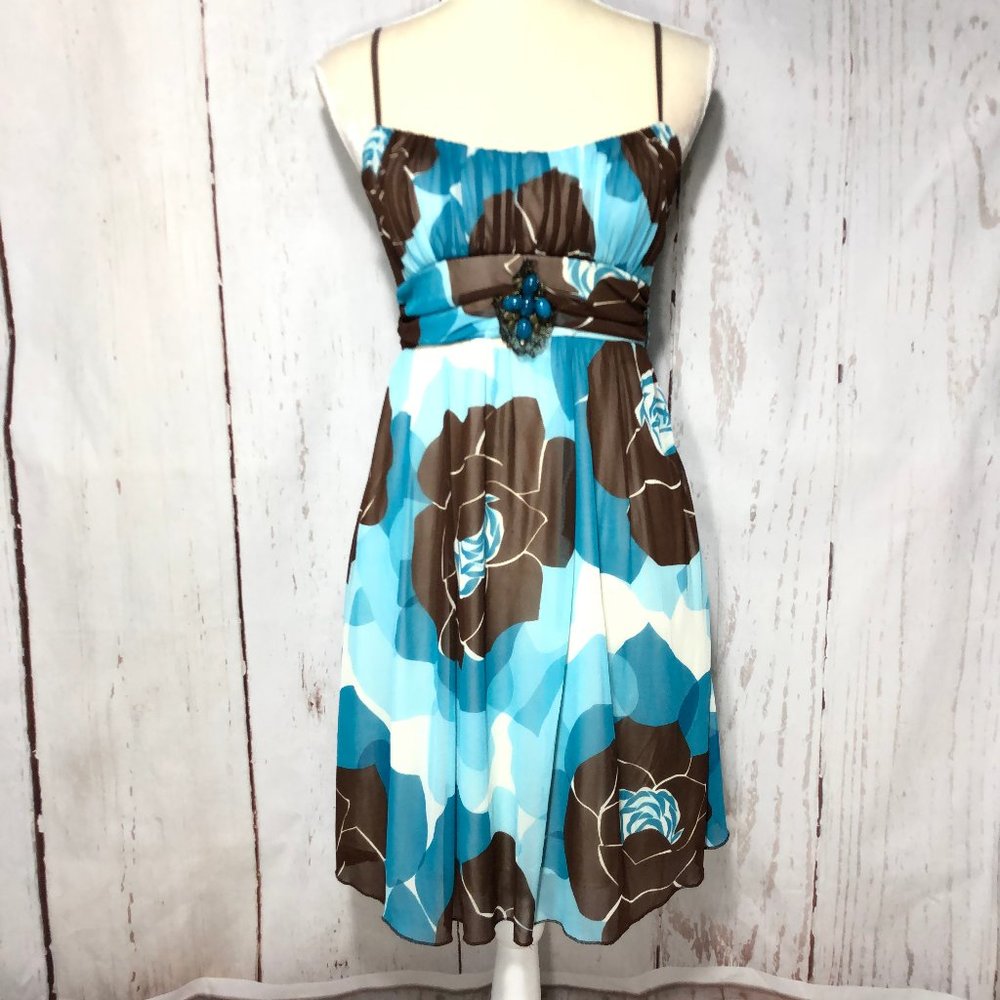 Y2K RUBY ROX FLORAL SLEVELESS DRESS JUNIOR SIZE M